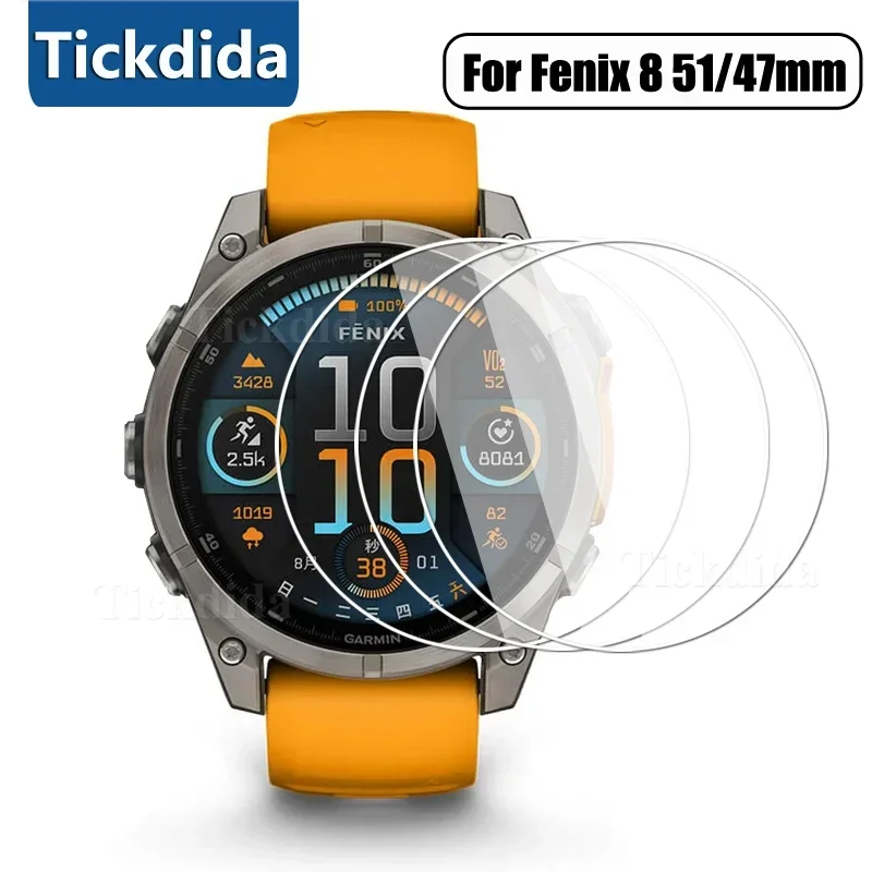 9H Tempered Glass for Garmin Fenix 8 51mm 47mm Smartwatch Screen Anti-scratch Protector Film Accessories Tempered Glass Protector Glass Protective Film Screen Protector Glass Screen Protector