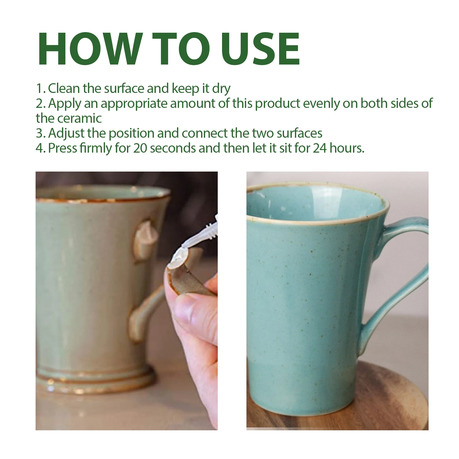 Ceramic Adhesive for Porcelain Glass Repair