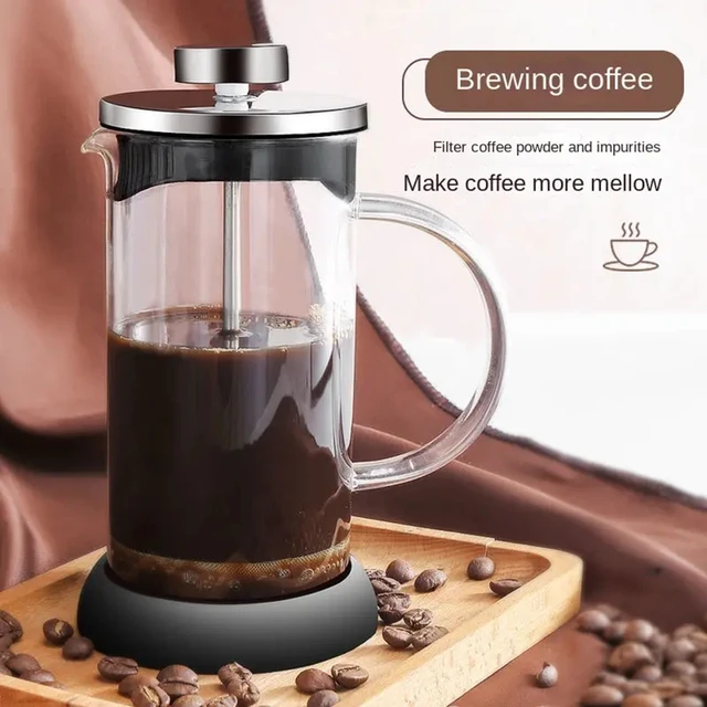 French Press Pot With Filter Multifunctional Hand Punch Coffee Pot Heat Resistant Borosilicate Glass Brewings Pot For Tea Milk