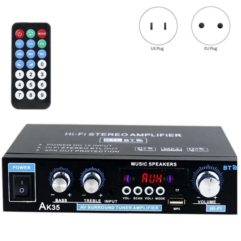 

Bluetooth 5.0 AUX Digital Power Amplifier Board 2.0 Channel Speaker Stereo Audio AMP Module Music