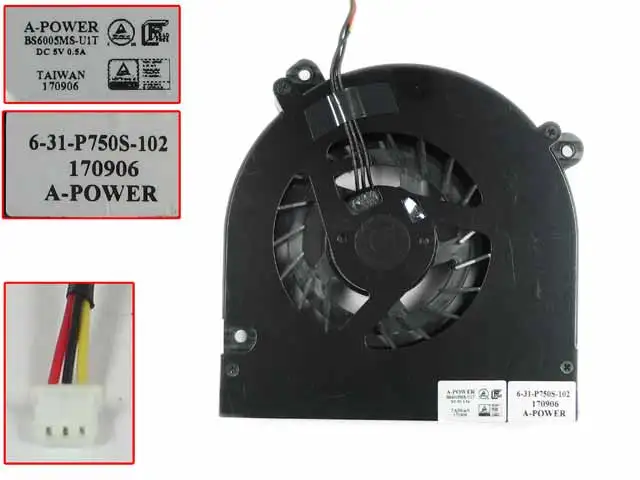 

3-проводной Вентилятор охлаждения сервера A-Power 6-31-P750S-102 5 В