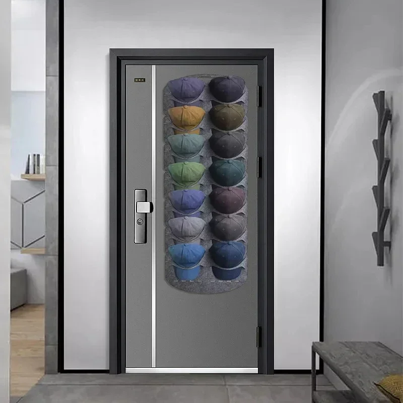 Felt Hat Organizer Storage Rack Wall Hat Storage Rack Door Hanging Baseball Cap Storage Bag Home Closet Neat Hat Rack 3