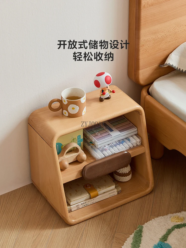 Children's bedside table Simple modern beech solid wood storage cabinet new bookcase LH127X1