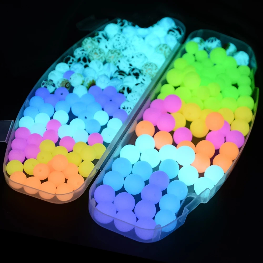

LOFCA 204/321pcs Luminous Silicone Beads Mother Kids Pour Teether For DIY Baby Accessories Safe Food Grade More Sizes and Shapes