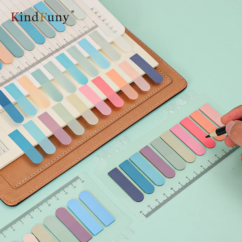 KindFuny 6 Series Color Self Adhesive Memo Pad Sticky Notes  Bookmark Point It Marker Memo Sticker Paper Office School Supplies 3