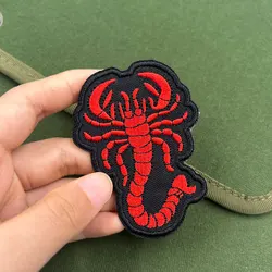 Embroidered Scorpion Velcro Patch | Tactical Morale Accessory (PA78 - 1 velcro)