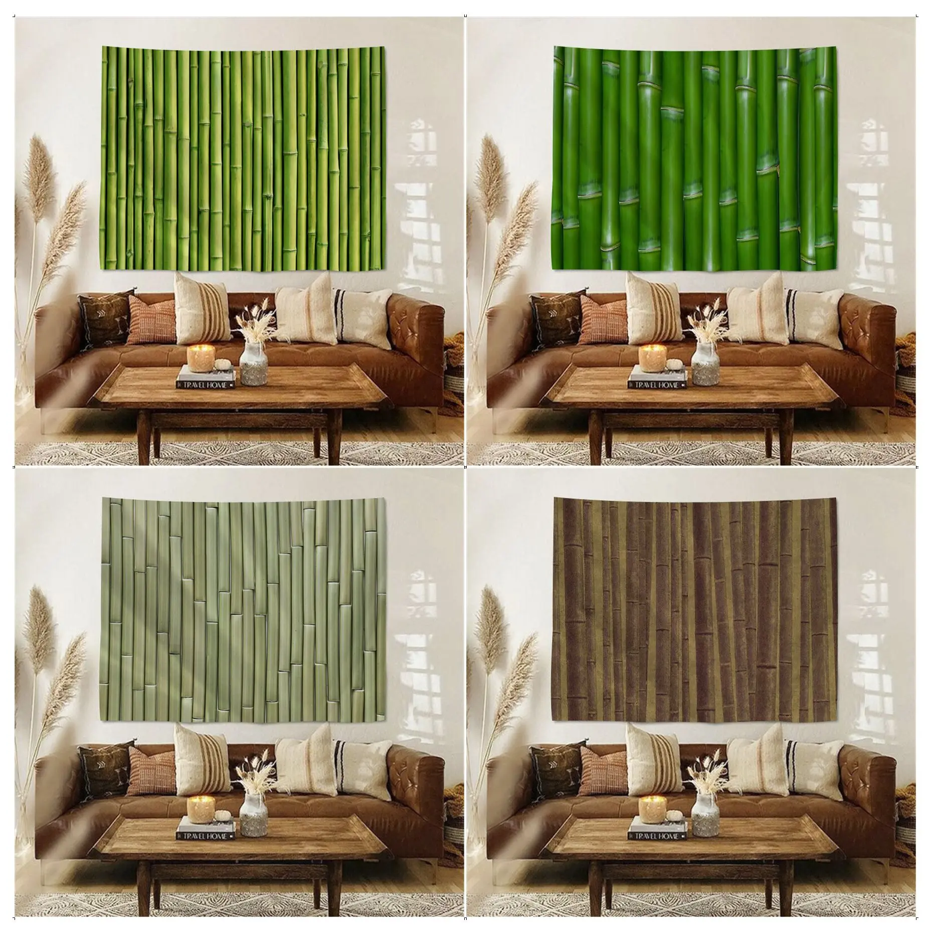 

Bamboo DIY Wall Tapestry Hanging Tarot Hippie Wall Rugs Dorm Decor Blanket
