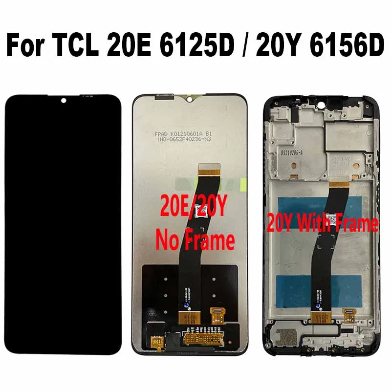 

For TCL 20E 6125 6125F 6125A 6125F1 LCD Display Touch Screen Digitizer Assembly For TCL 20Y 6156 6156D 6156H 6156A1