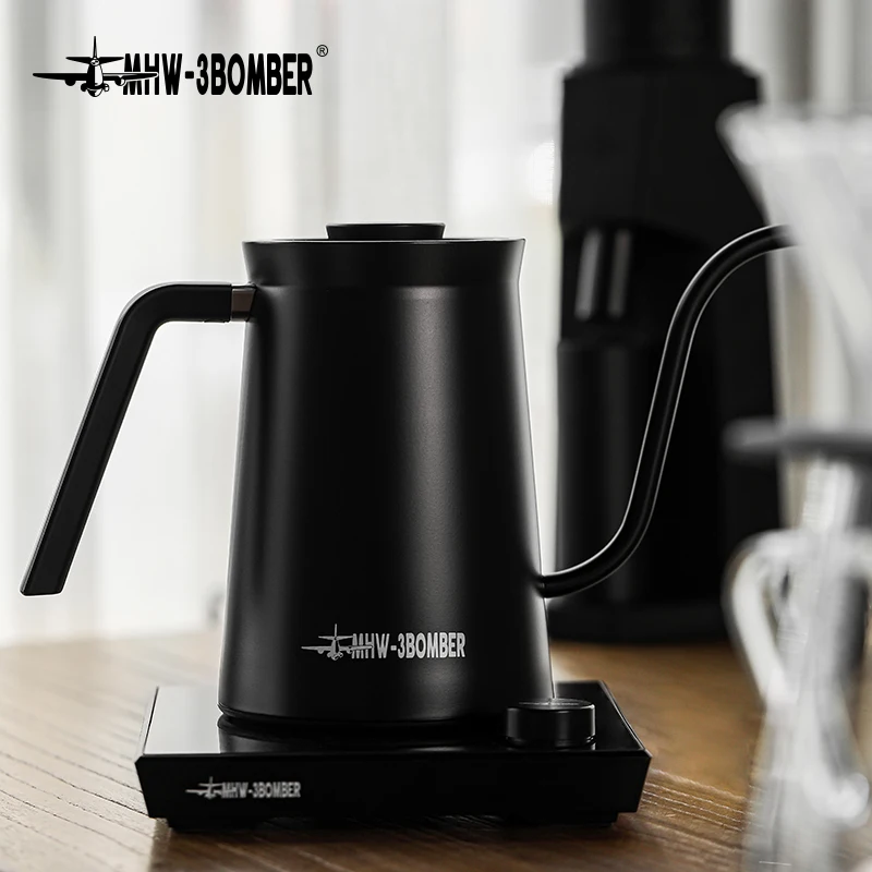 MHW-3BOMBER Electric Kettle Precision Temperature Gooseneck 1200W Stainless Steel Pour Over Coffee Pot Home Kitchen Accessories