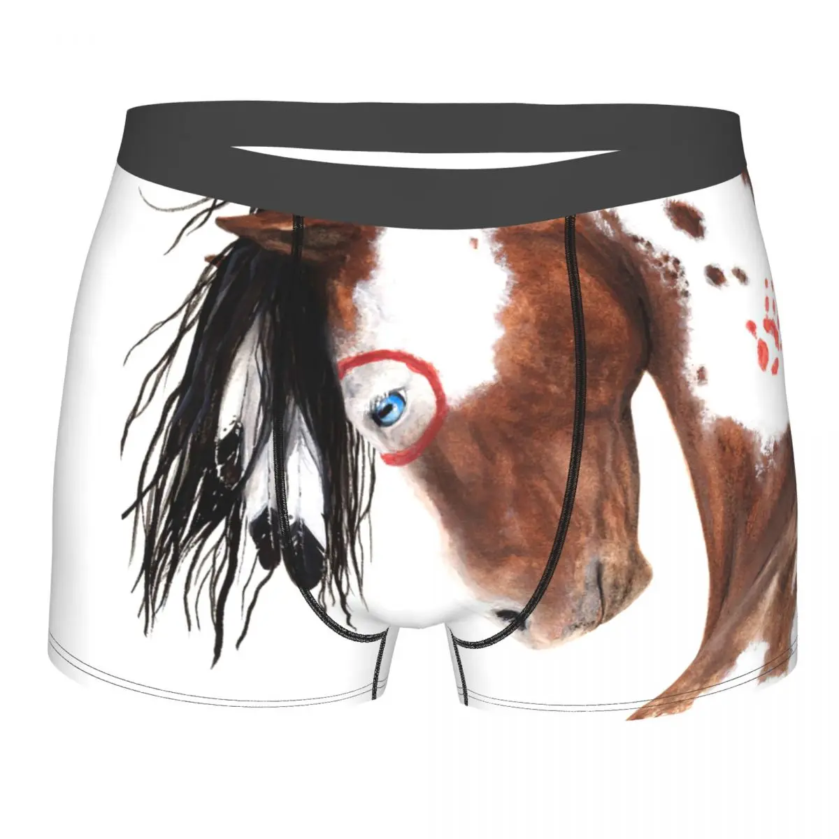 Majestic Pinto Horse Underpants Breathbale Panties Male Underwear Print Shorts Boxer Briefs