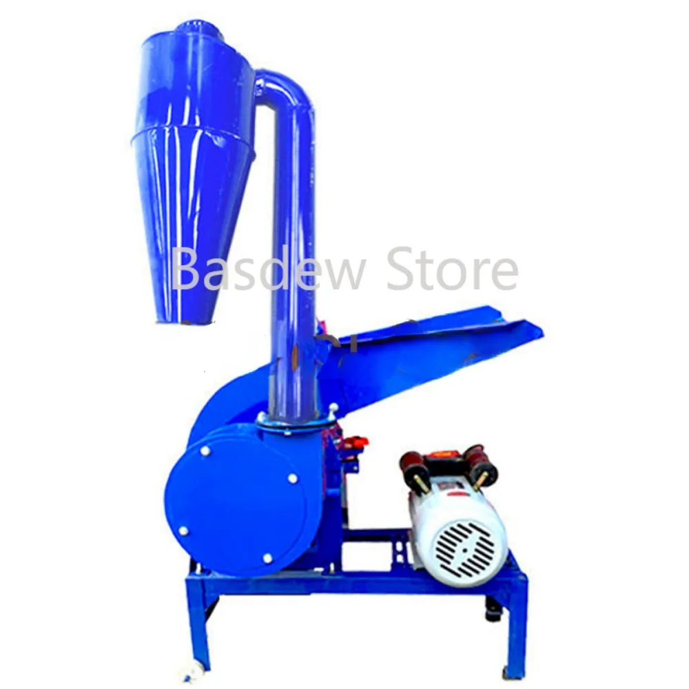 

220V / 380VHammer Mill 100-400KG/H Corn Straw Animal Feed Processing DIY Make Powder Feed Mill Chips Crusher 4KW 2800RPM