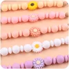 Handmade Silicone Flower Beads Baby Pacifier Chain Beech Wood Teether Nipple Clip For Baby Teething Nursing Chew Toy Shower Gift 4