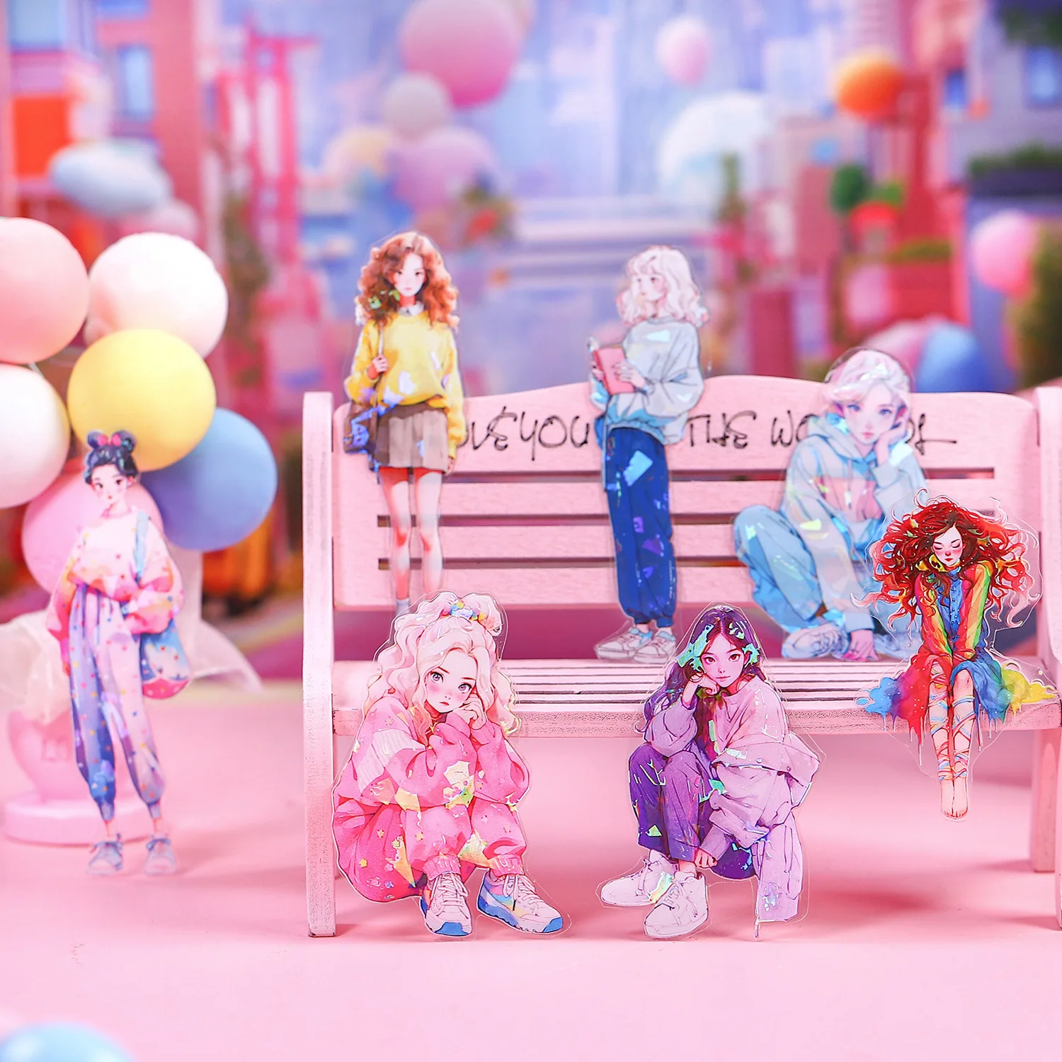 마스킹 테이프, 도파민 소녀 일기 장식 접착 스크랩북 DIY 종이, 일본 스티커, 로트당 1 개