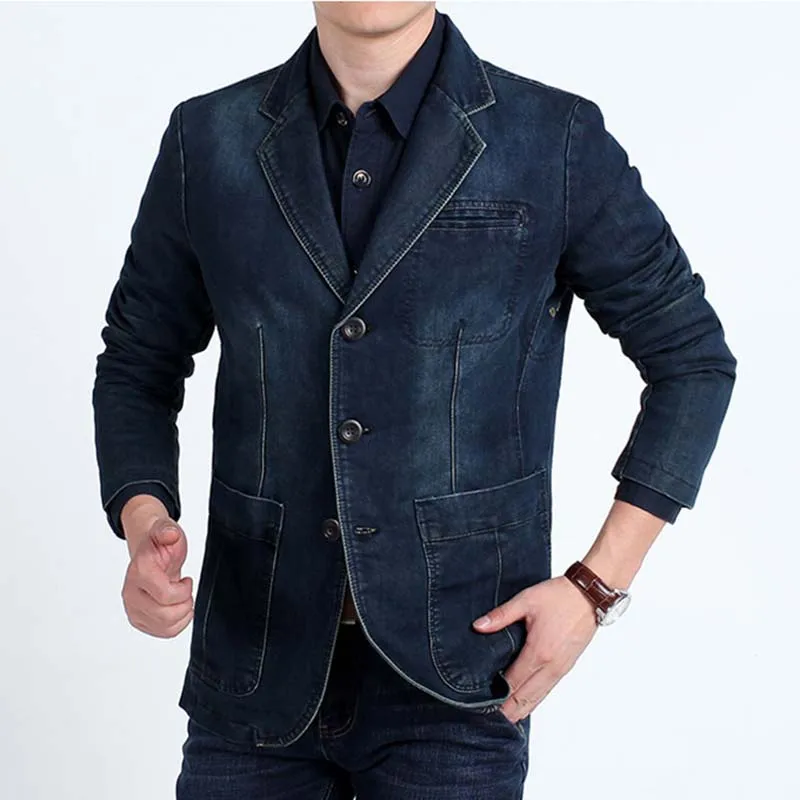 Suit Jackets Mens Denim Jacket Big Size Clothes Luxury Style Clothing Spring New Bomber Coats Winter Sweat Shirt Windbreakers