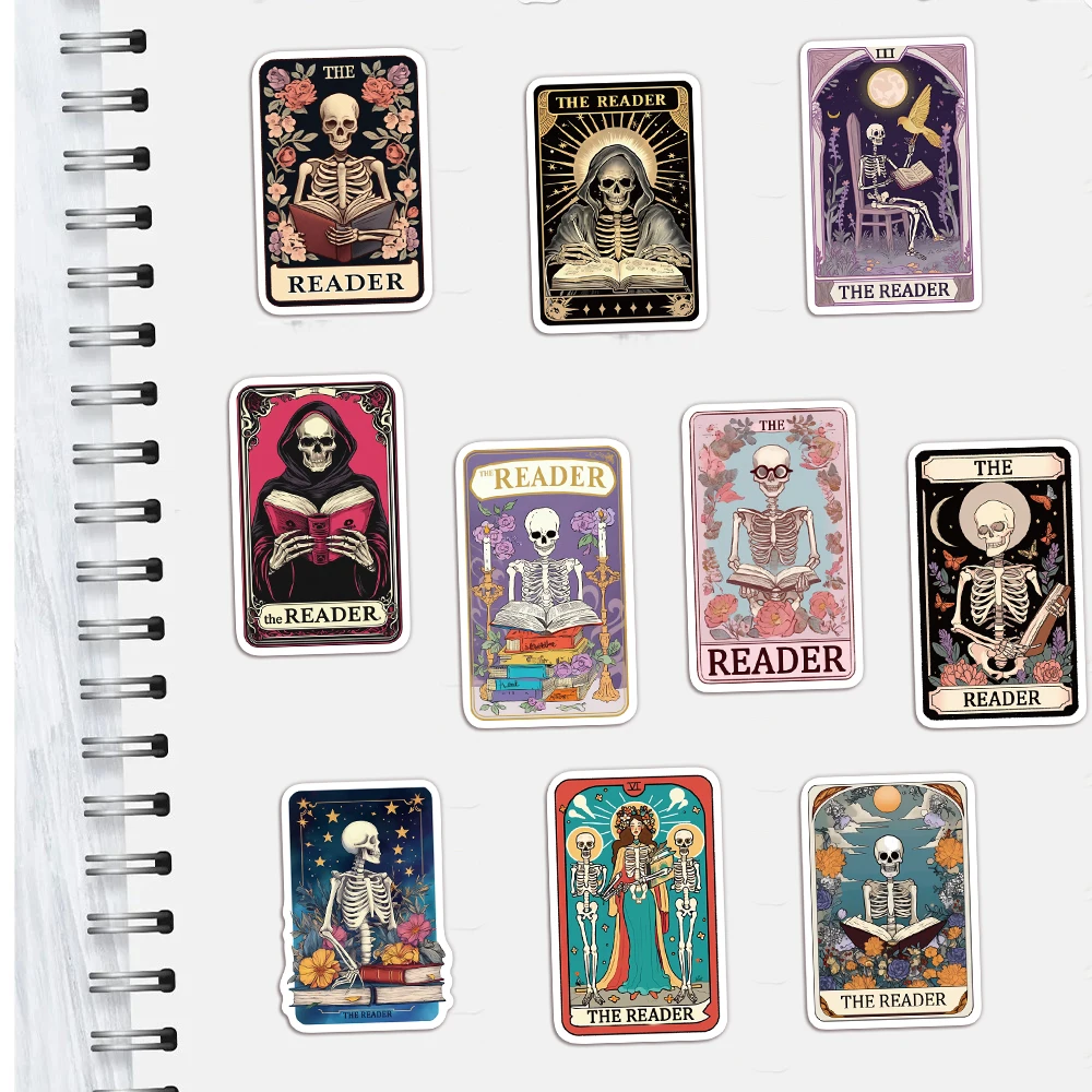 50PCS Retro Reader Staub Tarot Karte Graffiti Notebook Computer Schreibtisch Konto Dekoration Wasserdicht Klebstoff Aufkleber – Detail 8