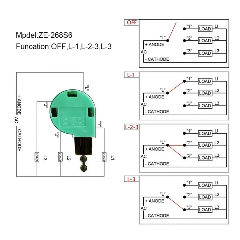 Fan Pull Switch 4Pcs ZE-268S2 3 Speed 4 Wire Switches For Hunter Harbor Breeze Hampton Bay Fan For KTE 308A E87438 3089T