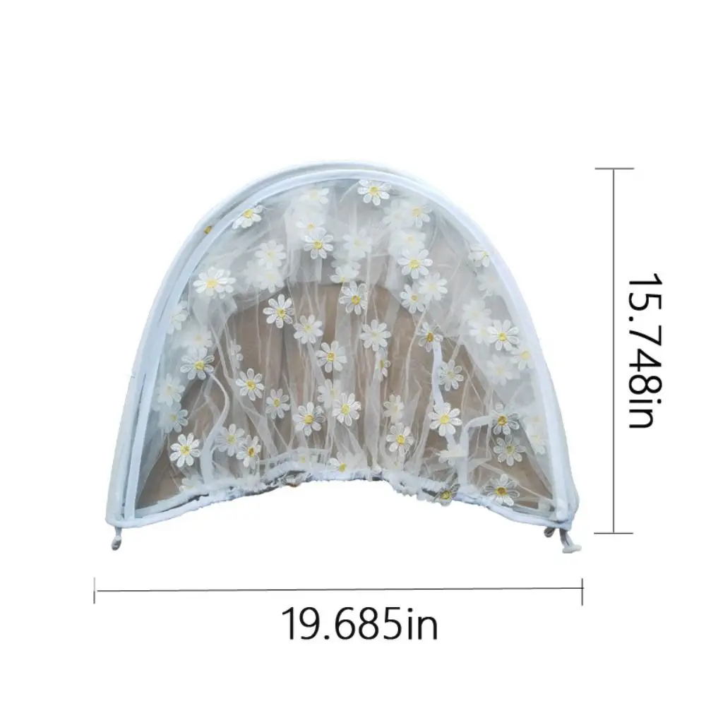 Flower Daisy Stroller Mosquito Net Baby Stroller Accessories Carriage Full Cover Zipper Type Mosquito Net Summer Mesh Canopy