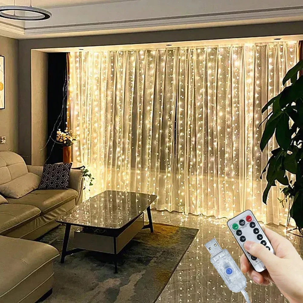 LED Curtain Fairy Lights for Festive Decoration and Ambiance