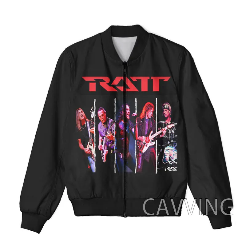 New Fashion Women/Men's 3D Print   Ratt Rock Band  Zipper Bomber Jackets Men Overcoat Mens Coat Zip Up Jackets 4