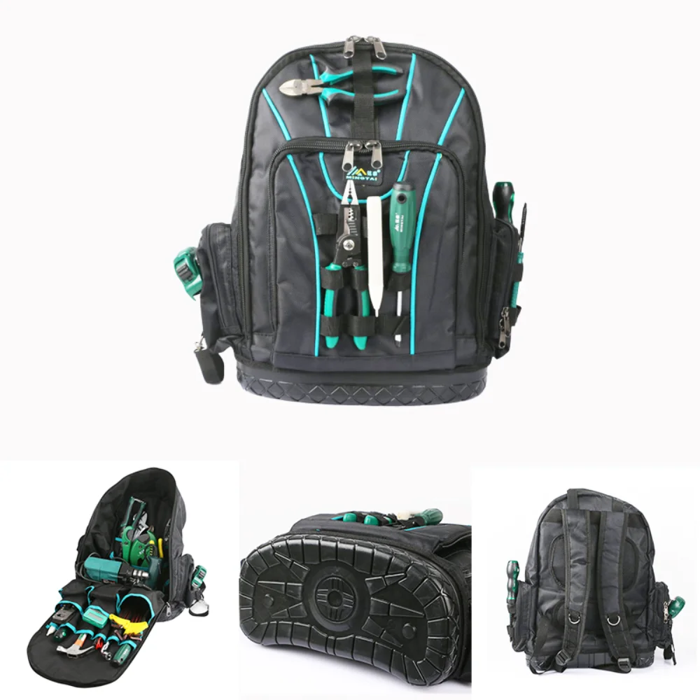 

Professional Rubber Sole Oxford Large Capacity Tool Backpack Multifunctional Tool Bag Electrician Repair Hardware Tool Bag