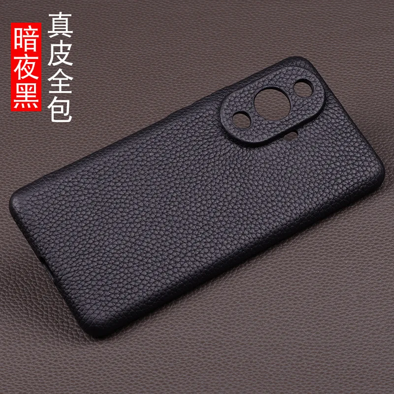 New Luxury Genuine Leather Magnetic Litchi Grain Cover Mobile Phone Book Cases For Huawei Nova 11 Nova11 Pro Phone Case Funda