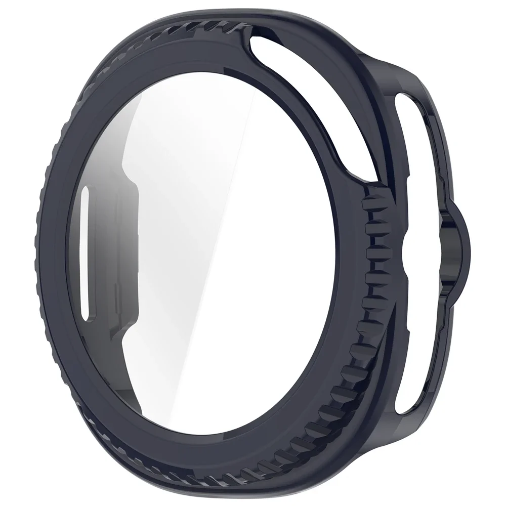 Enhanced Shockproof Screen Casing with Tempered Glass Film for Smartwatch Protection