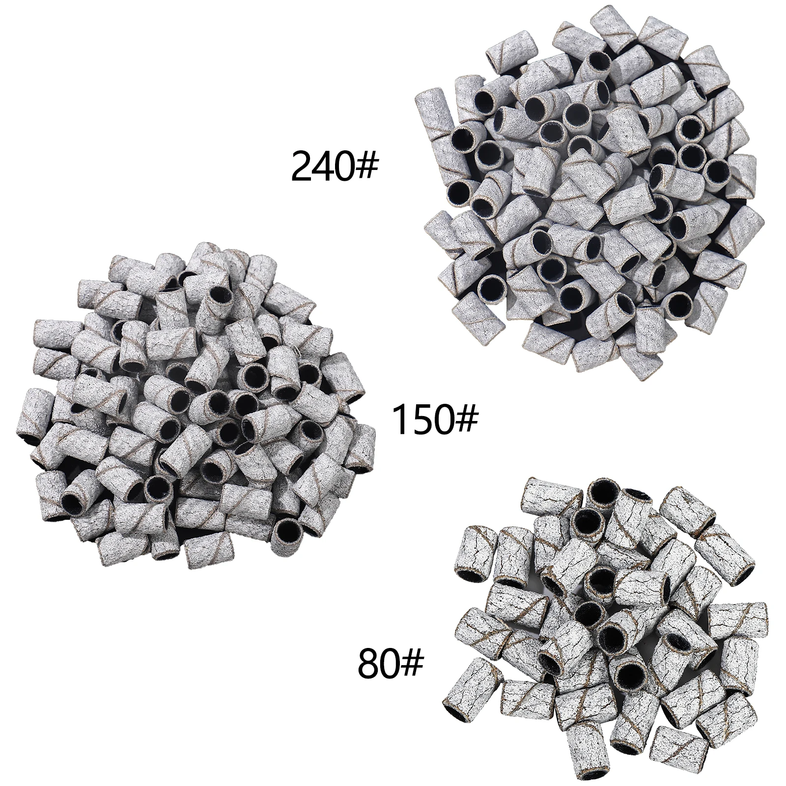 80#150#240# Zebra Sanding Bands Machine Nail Drill Bits Foot Care Polishing Manicure Gel Polish Remover Replacement Tools Cutter nail cleaning tools
