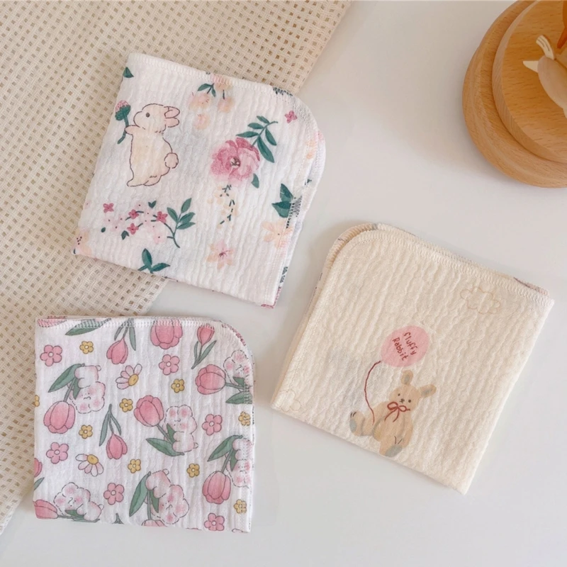 Cotton Baby Face Towel Newborn Baby Items 4 Layer Muslin Bibs Handkerchief Soft Saliva Towel Feeding Burp Cloths