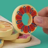 Wooden Doughnut Colors Pairing Toys Montessori Early Education Puzzle Color Matching Game Kindergarten Game Teaching Aids 5