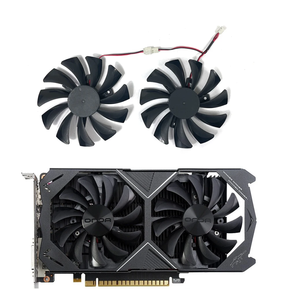 Nuovo 85Mm 2Pin Dc 12V Gtx 1050 1050 Ti Gpu Cooler Per Onda Geforce Gtx1630 Gtx1650 1050 1050Ti Video Cacd Ventola Di Raffreddamento