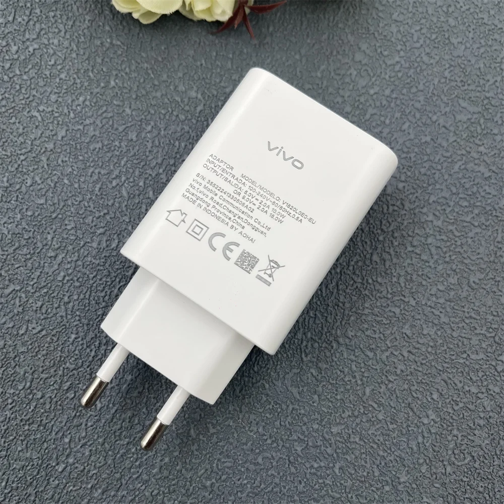 For VIVO Y53s Y52 Y52S 18W Fast Charger EU/US FlashCharge Wall