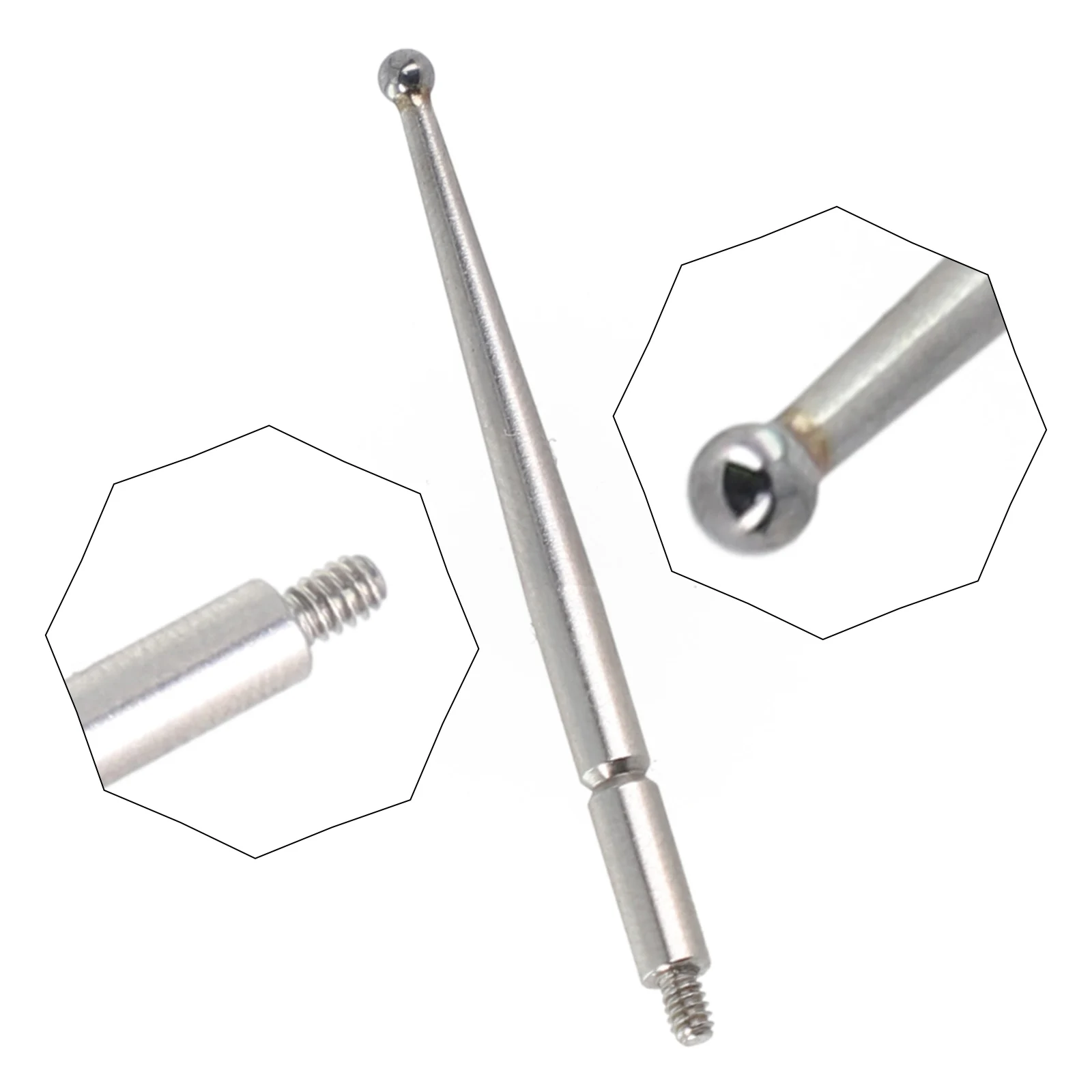 Contact Points For Dial Test Indicator 2mm Carbide Ball M1 6 Thread Shank 36 8mm Length For Enhanced Measurement Accuracy