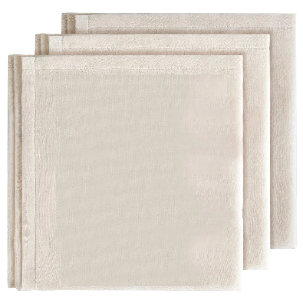 

Muslin Cloths for Cooking 50X50cm Grade Hemmed Cheese Cloths for Straining Unbleached Pure Cotton Cheese Cloth 3 Pcs