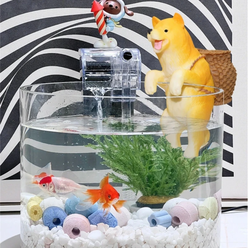 Picture of Fishtanks-Statue-Aquariums-Hanging-Decoration-Basket-Dog-Figurine-Fish ...