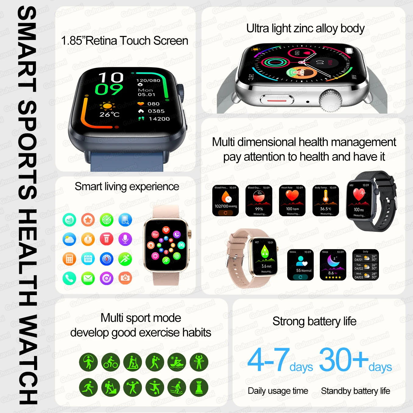 2025 New For HUAWEI Smart Watches Men Blood Pressure Blood oxygen Health Monitoring Bluetooth call Sports NFC Smart watch Women 2