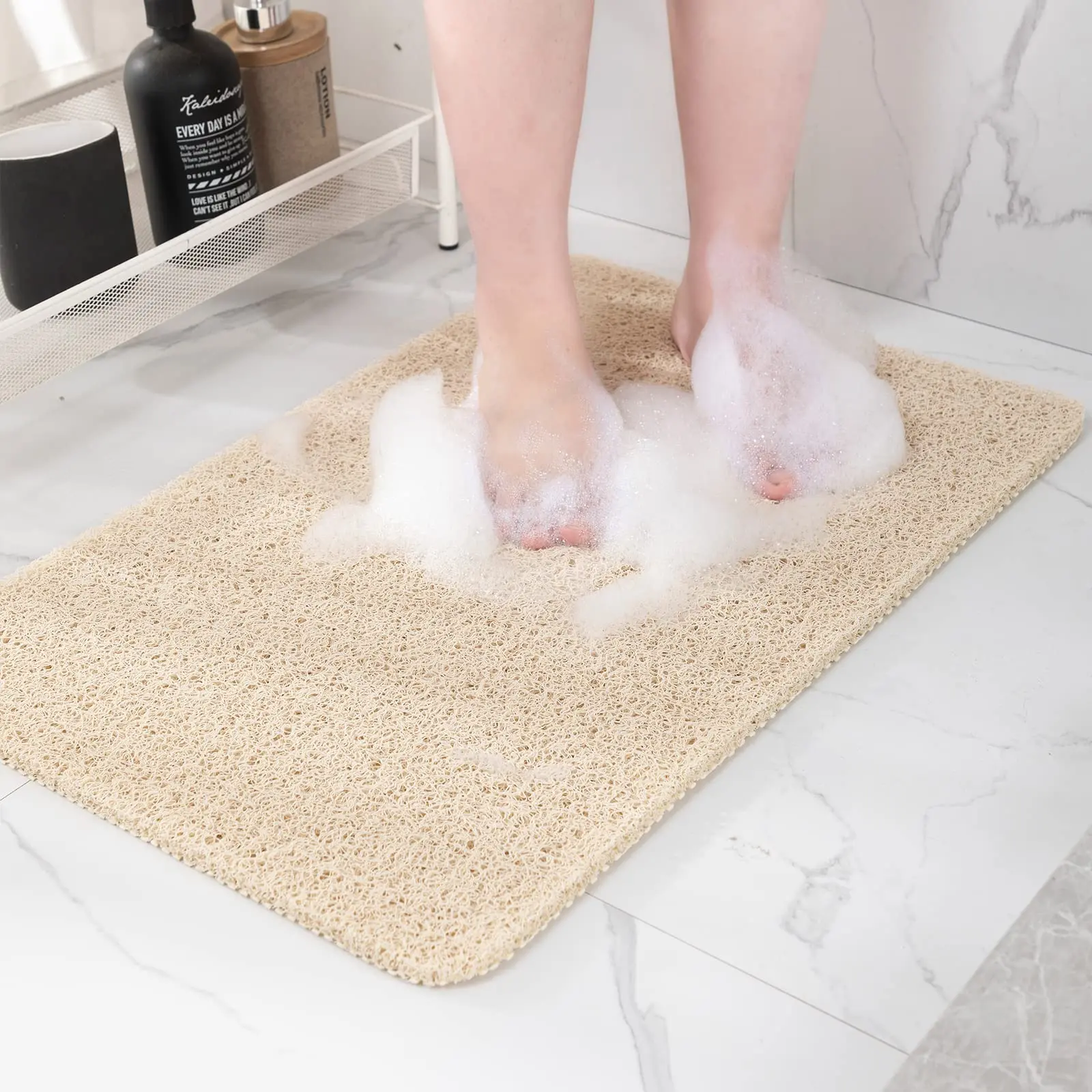 50*80cm Non-slip bath mat Super Comfy Shower Mat Anti Slip Bath Mats Drainable Easy To Clean Washable Bathroom Mat Non-slip