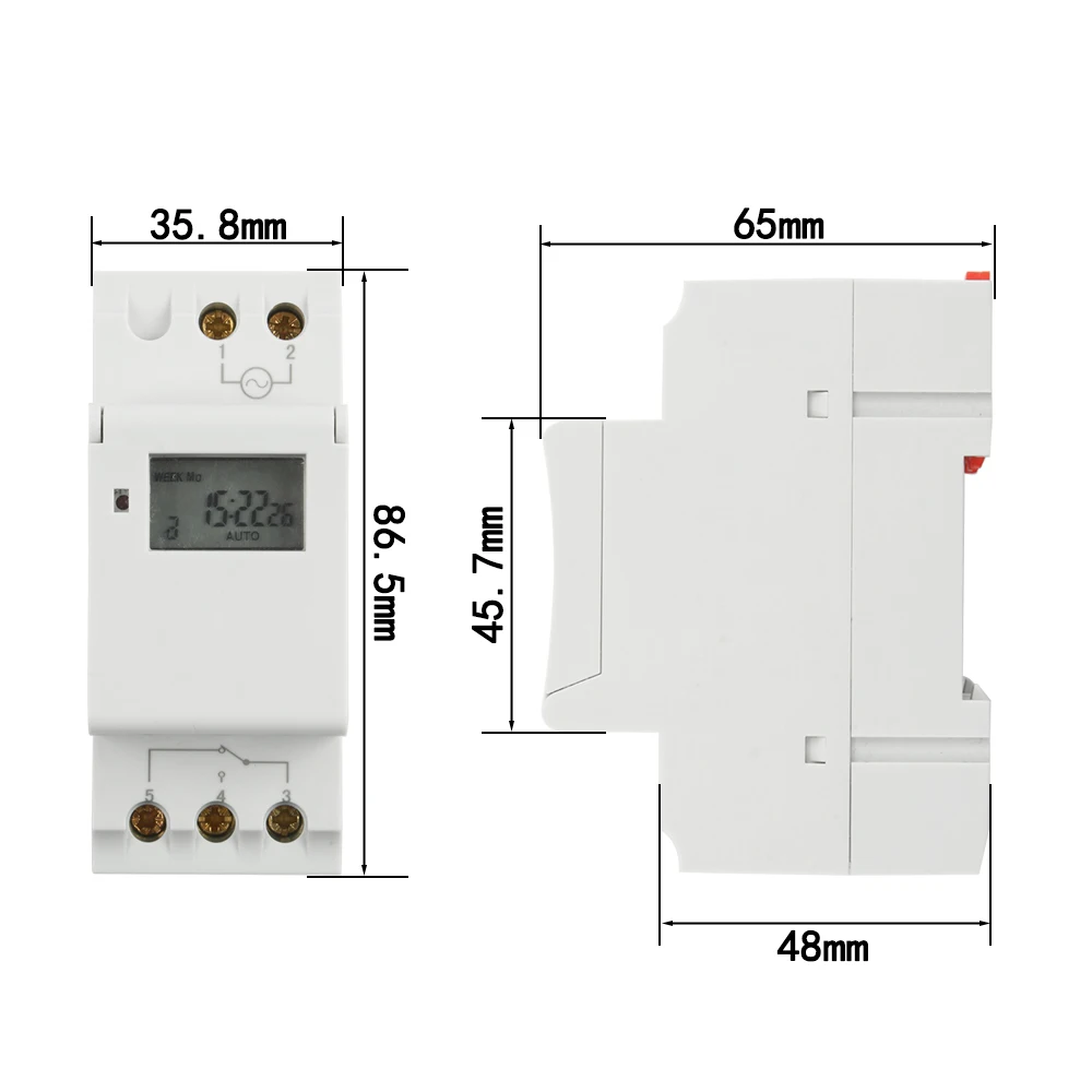 New Type Din Rail Weekly 7 Days Programmable Digital LCD 25(16)A Power TIME SWITCH Relay Timer Control AC 220V Lock electronic 3