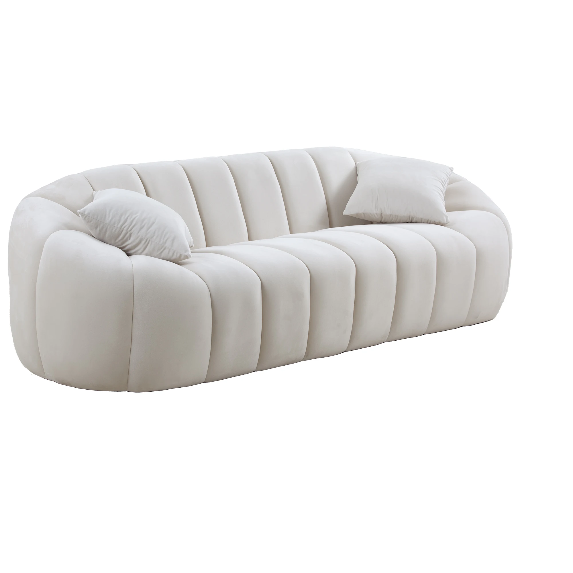 

88'' Modern Sofa 3 Seater Couch with Deep Channel Stunning Velvet Sofa for Living Room/Bedroom/Lounge-Area