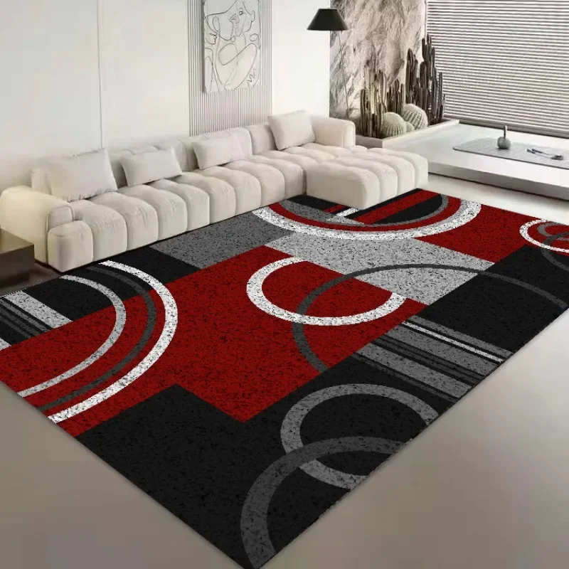 Modern Stripe Pattern Decorative Rug for Living Room Big Size Home Bedroom Decor Carpet Easy Cleaning Lounge Sofa Side Floor Mat 4