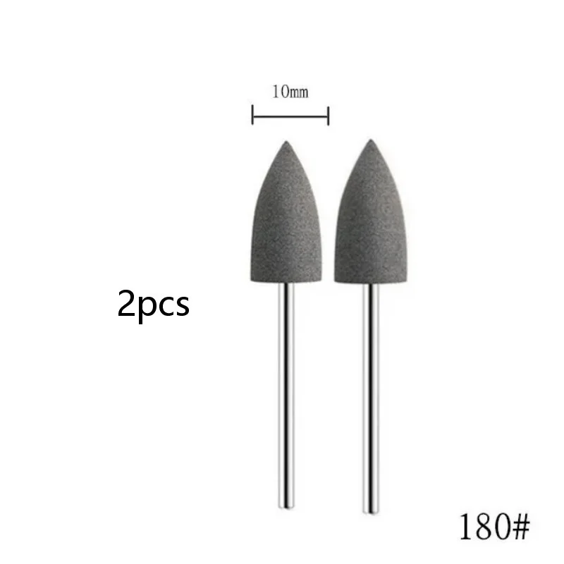 Silicone Rubber Manicure Grinding Head - 2 Pack for Burr and Dead Skin Removal