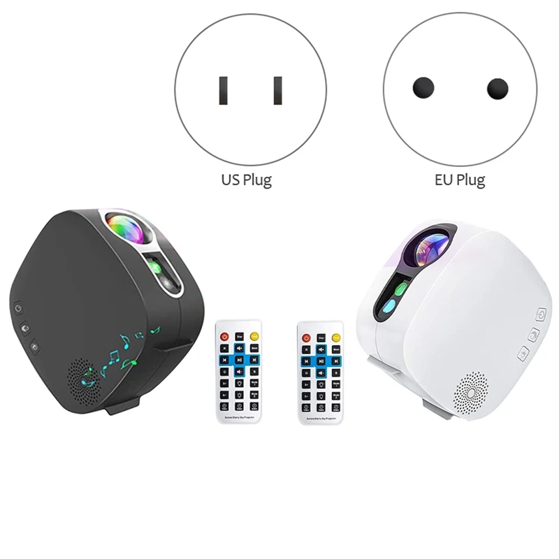

New Star Projector, Remote Control Starry Moon Night Light With Bluetooth Music Speaker, For Home Decoration