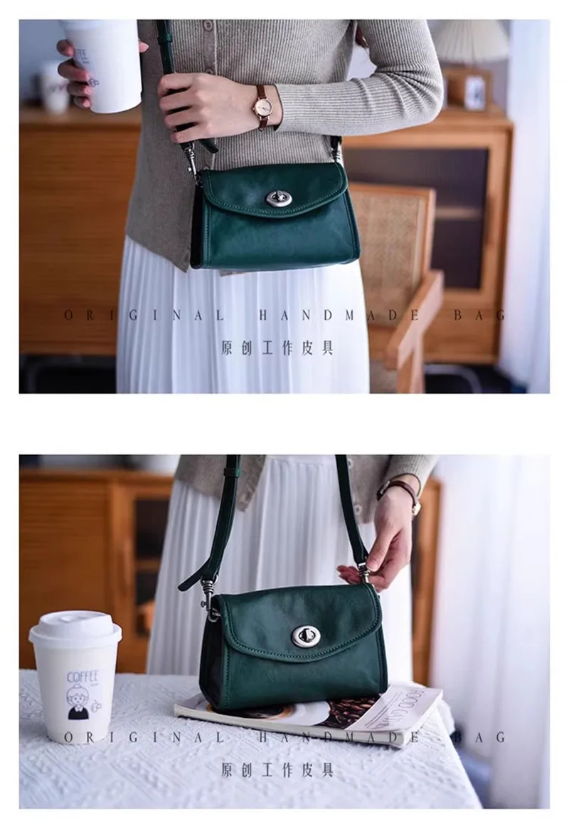 PNDME mode lässig designer handgemachte echtes leder frauen nette umhängetasche party im freien kuh leder kleine schulter tasche – Detail 21