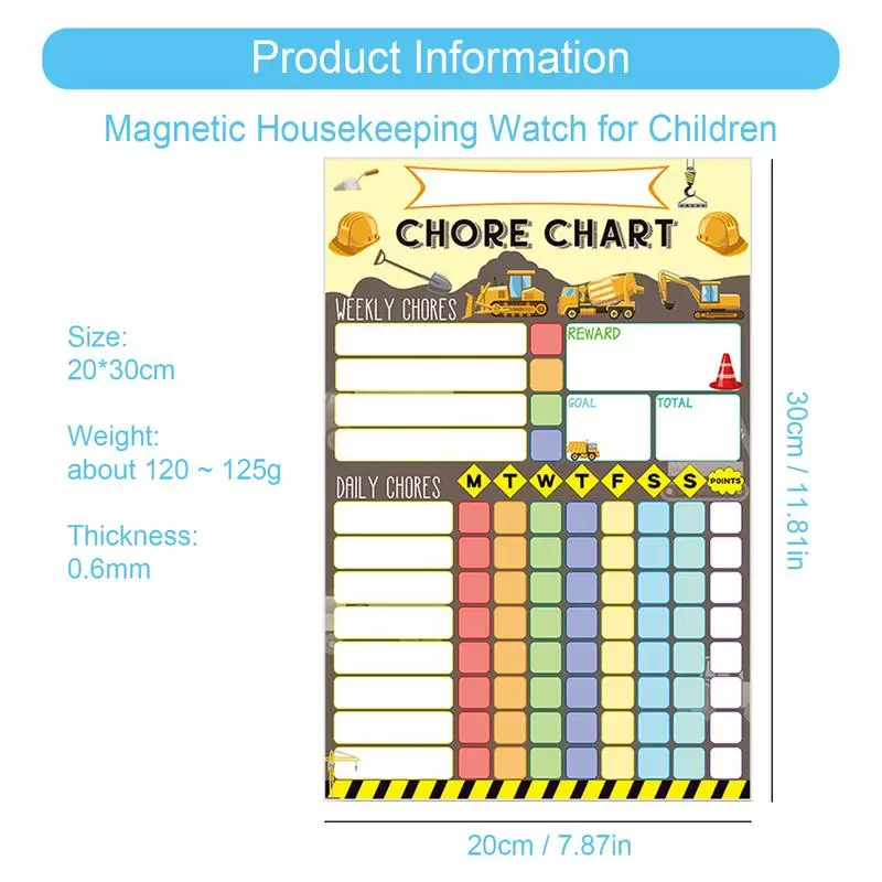 Dry Erase Chore Chart 11.81x7.87inch Dry Erase Chore Chart For Fridge Dry Erase Behavior Charts With 2 Markers Magnetic images - 6