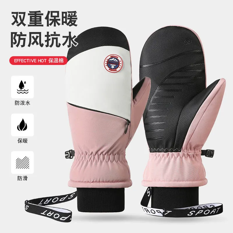 

Зимние женские перчатки для катания на лыжах, сноуборде, спорта, велоспорта, водонепроницаемые перчатки для улицы, теплые перчатки для катания на лыжах с сенсорным экраном для мужчин и женщин
