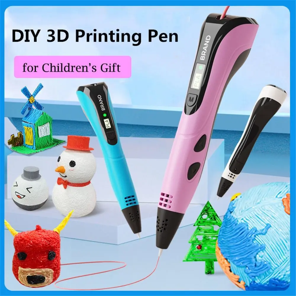 With LCD Screen PLA Filament DIY Gifts Printing Pencil Drawing Supplies 3D Pens 3D Printing Pen Arts Printer 3d printing pen