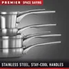 Space-Saving Stainless Steel Pots and Pans, 10-Piece Cookware Set 5