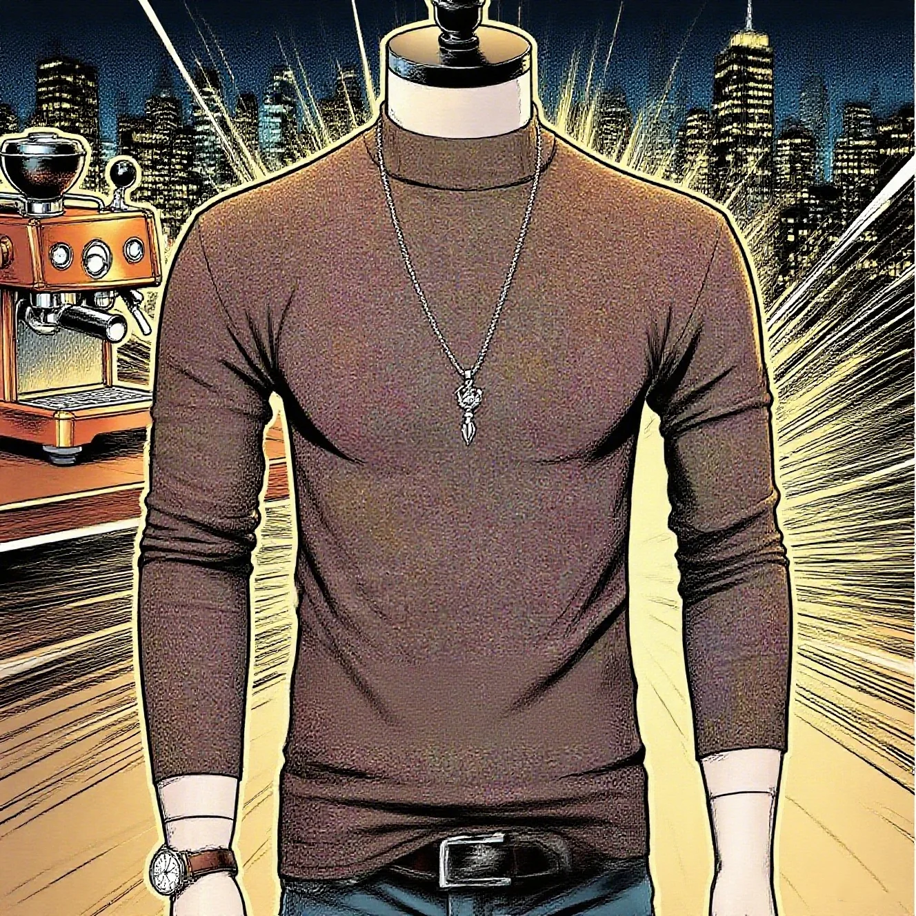 Camicie originali da uomo T-shirt autunno/inverno Abbigliamento interno alla moda per uomo Camicia dolcevita slim fit Camicia a maniche lunghe nera tinta unita 1