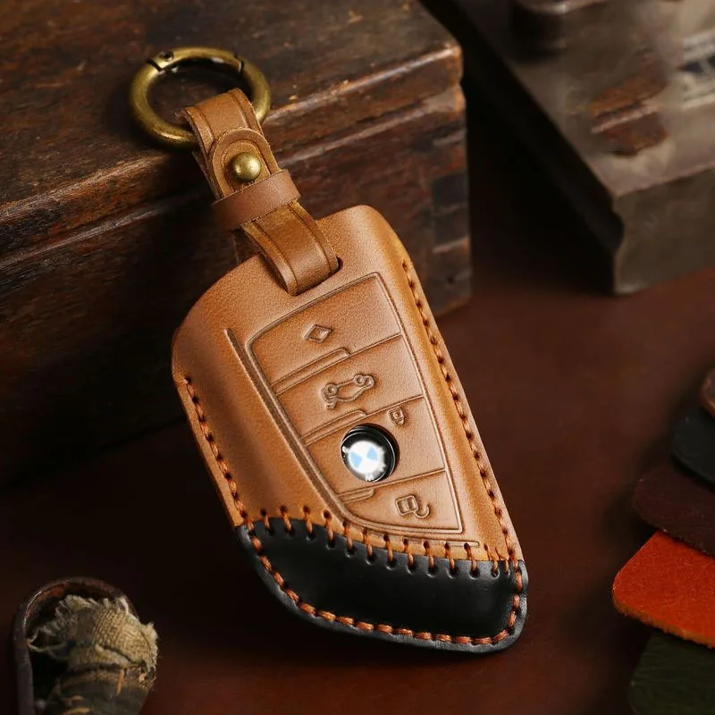 

Car Key Case Keychain Leather for BMW E46 F10 F30 F11 E87 G20 E90 G30 X3 F25 F20 E60 X5 Car Supplies Novelty Best Accesorries