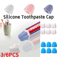 3/6pcs Silicone Toothpaste Cap Self-sealing Toothpaste Dispenser Supplies Pump Tooth Squeezer Paste Bathroom Saver Toothpaste 1