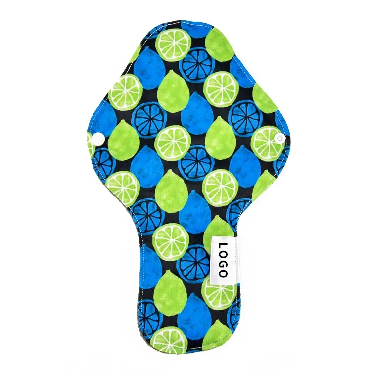 Hot Sale Low Price 18*31cm Natural Bamboo Charcoal Material 2 Layers Microfiber Reusable Sanitary Napkin Pads with Wings